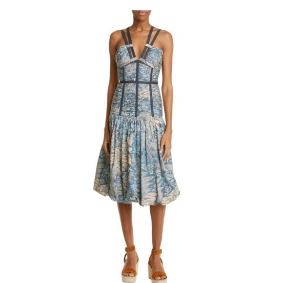 Ulla Johnson Kaia Floral Cotton Dress Sleeveless Waimea Womens Size 4 - Picture 2 of 12